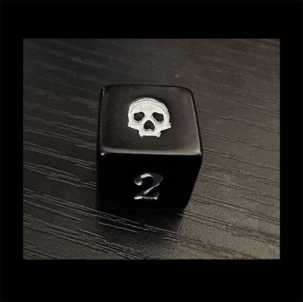 For use with Shadowdark d6 - Black and Silver